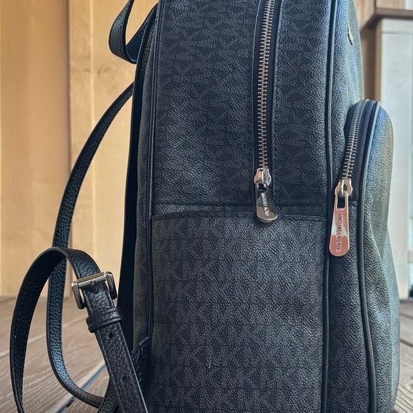 Michael Kors Abbey Large Black Logo Backpack - Picture 2 of 7